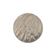 Golden Egg Lurex, Rainy Day and White Abstract Brocade Fabric Covered Shank Back Button - 36L/23mm