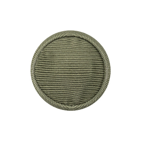 Oil Green Ottoman Fabric Covered Domed Cotton Blend Sew On Button - 38L/24mm