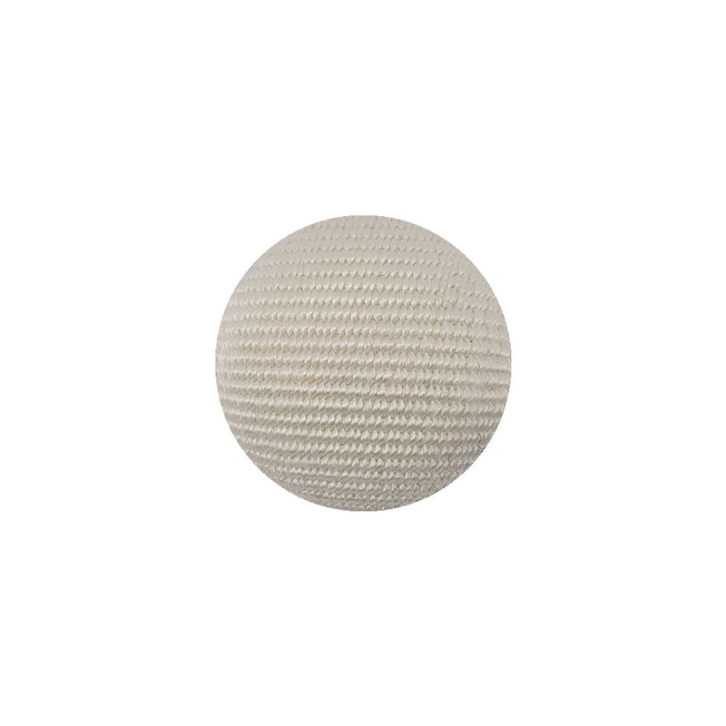 Cannoli Cream Ottoman Fabric Covered Domed Cotton Blend Sew On Button - 25L/16mm