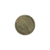 Glitteratti Lurex and Oil Green Fabric Covered Domed Sew On Button - 25L/16mm