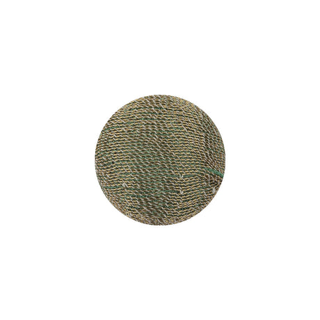 Glitteratti Lurex and Oil Green Fabric Covered Domed Sew On Button - 25L/16mm