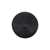 Black Patent Leather and Silk Sew On Button - 36L/23mm