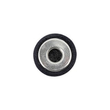 Black Fabric Covered Shallow Plate Silk Blended Sew On Button - 24L/15mm