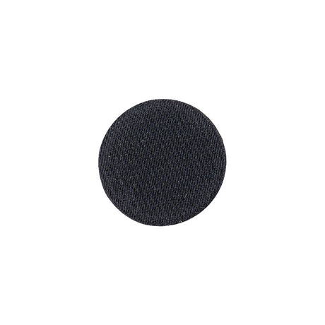 Black Fabric Covered Shallow Plate Silk Blended Sew On Button - 24L/15mm