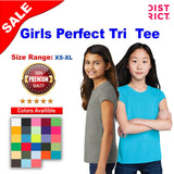 District® Girls Perfect Tri Short Sleeve Crew Neck Tee