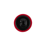 Salsa Red Chiffon Fabric Covered Smooth Top Silk and Metal Shank Back Button - 24L/15mm
