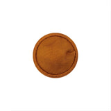 Orange Satin Covered Domed Silk and Metal Sew On Button - 25L/16mm