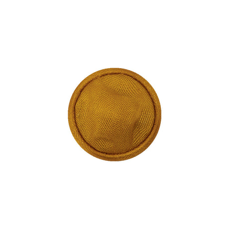 Goldenrod Satin Covered Domed Silk and Metal Sew On Button - 25L/16mm