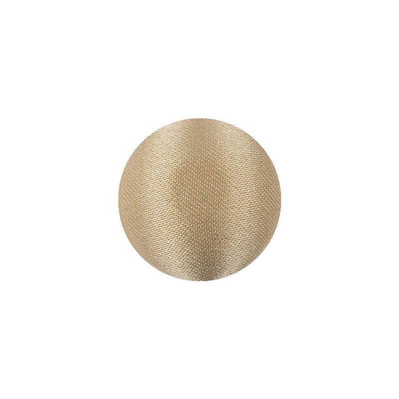 Ivory Satin Covered Domed Silk and Metal Sew On Button - 25L/16mm