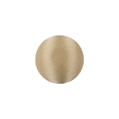 Ivory Satin Covered Domed Silk and Metal Sew On Button - 25L/16mm