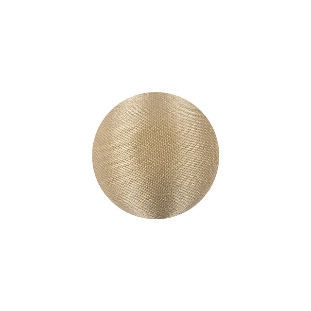 Ivory Satin Covered Domed Silk and Metal Sew On Button - 25L/16mm