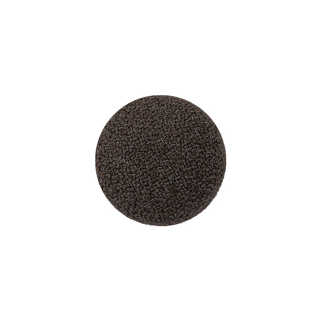 Brownie Creped Fabric Covered Domed Wool Blend Sew On Button - 25L/16mm