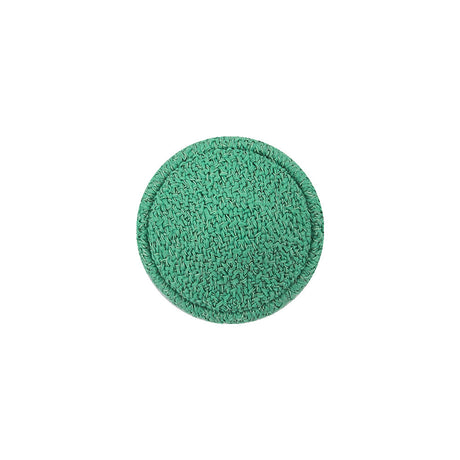 Green Pastures Creped Fabric Covered Domed Wool Blend Sew On Button - 25L/16mm