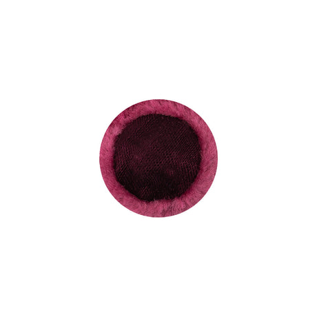 Plump Pink Velvet Covered Domed Rayon Blend Sew On Button - 22L/14mm