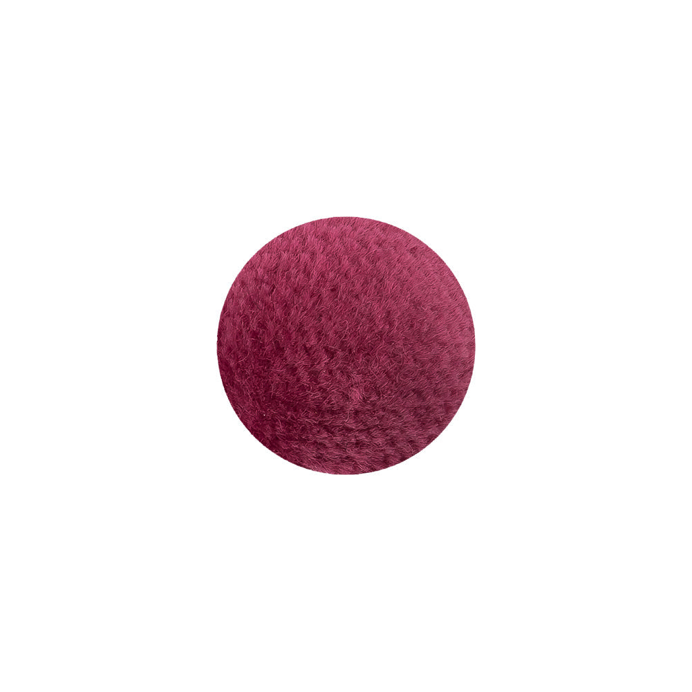 Plump Pink Velvet Covered Domed Rayon Blend Sew On Button - 22L/14mm