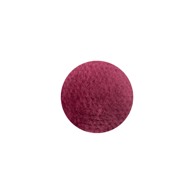 Plump Pink Velvet Covered Domed Rayon Blend Sew On Button - 22L/14mm