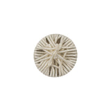 Marshmallow Gimp Braided Abstract Sew On Cotton and Metal Button - 24L/15mm