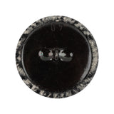 Black, Agate Gray and White Tweed Fabric Covered Wool and Metal Shank Back Button - 44L/28mm