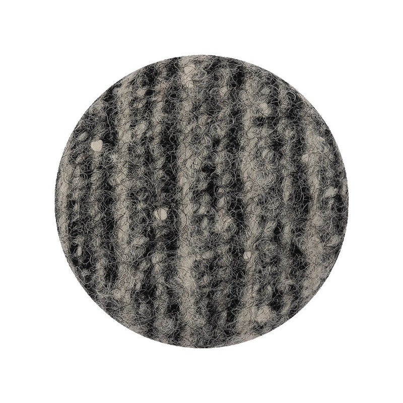 Black, Agate Gray and White Tweed Fabric Covered Wool and Metal Shank Back Button - 44L/28mm