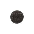 Gray and Chrome Lurex Striated Satin Fabric Covered Silk and Metal Sew On Button - 24L/15mm