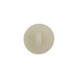 Ivory Tinted Nearly Opaque Shank Back Plastic Button - 24L/15mm