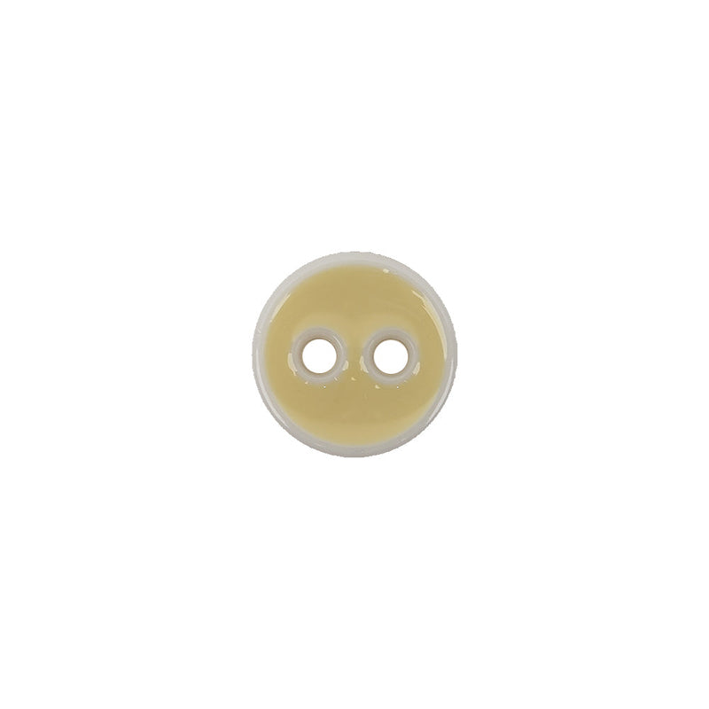 Italian Sunny Side Up and White Two Hole Plastic Button - 18L/11.5mm