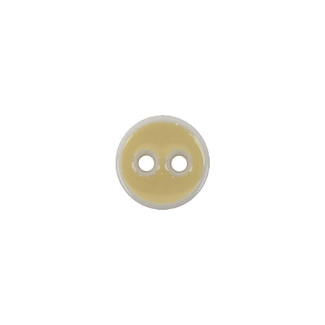 Italian Sunny Side Up and White Two Hole Plastic Button - 18L/11.5mm
