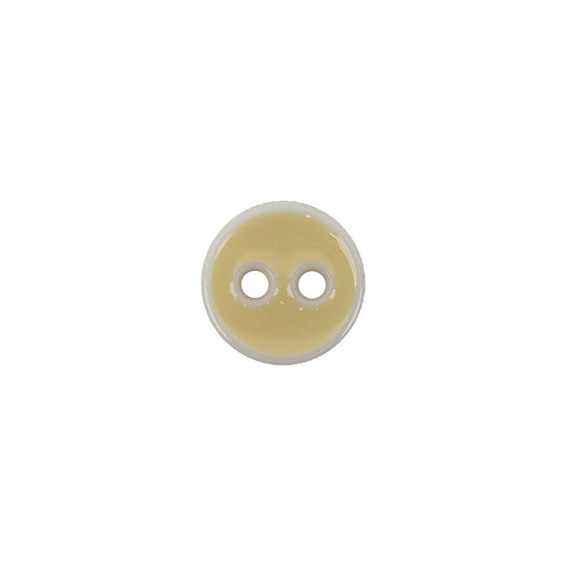 Italian Sunny Side Up and White Two Hole Plastic Button - 18L/11.5mm