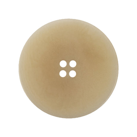 Natural Four Hole Low Convex Plastic Coat Button - 44L/28mm