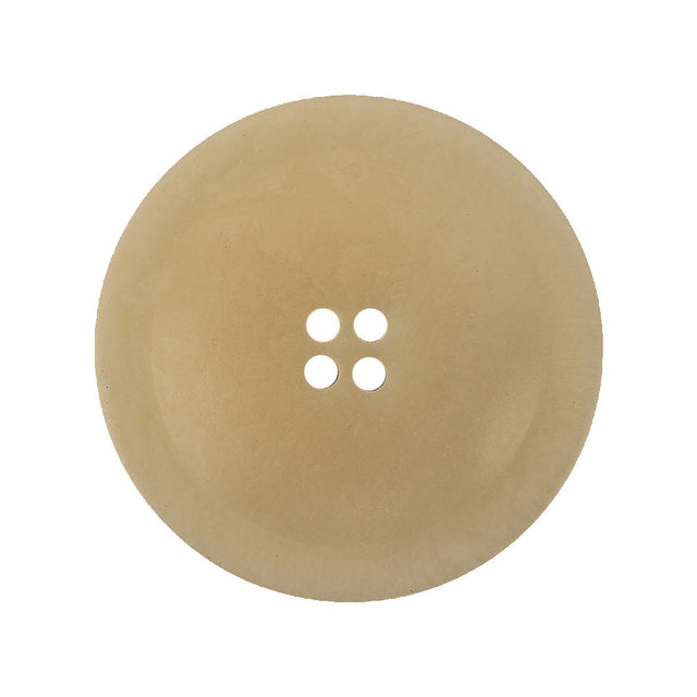 Natural Four Hole Low Convex Plastic Coat Button - 44L/28mm