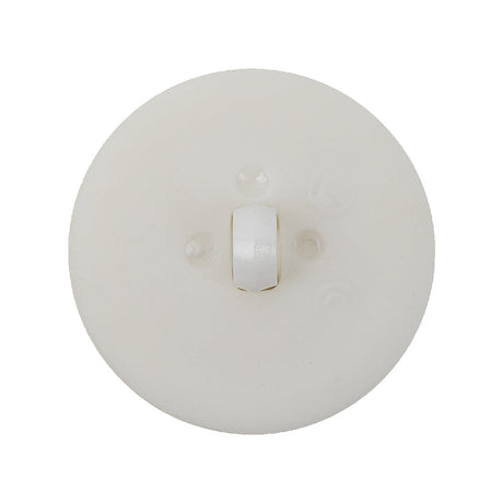Italian Milk White Circle in a Circle Plastic Coat Button - 44L/28mm