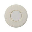Italian Milk White Circle in a Circle Plastic Coat Button - 44L/28mm