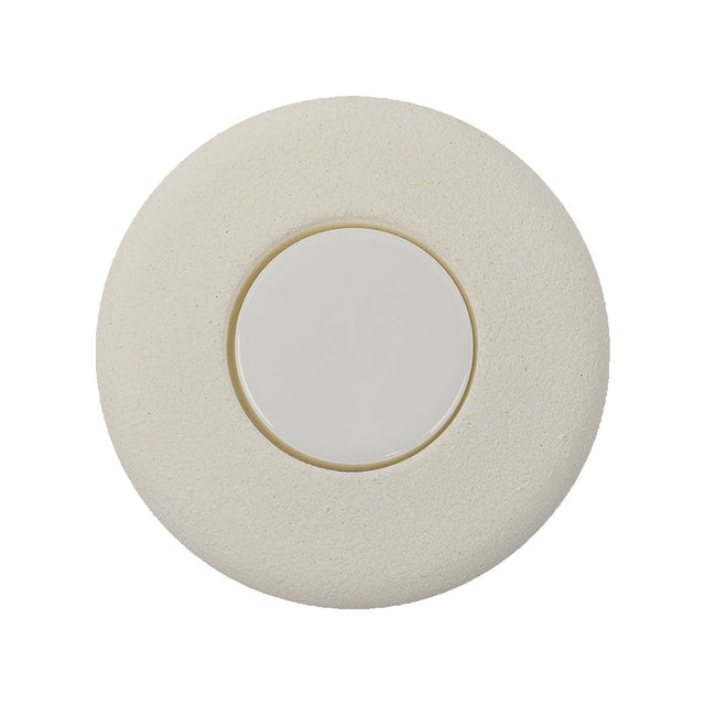 Italian Milk White Circle in a Circle Plastic Coat Button - 44L/28mm