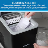 Avanti AVIM2625BK Mighty Ice 26lb. Countertop Bullet Ice Maker – Black
