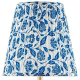 Mainstays 13" Rechargeable Metal Accent Lamp w/Pleated Blue & White Floral Shade - Dimmable