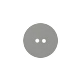 Silver Mirror Backed Two Hole Smooth Top Button - 28L/18mm