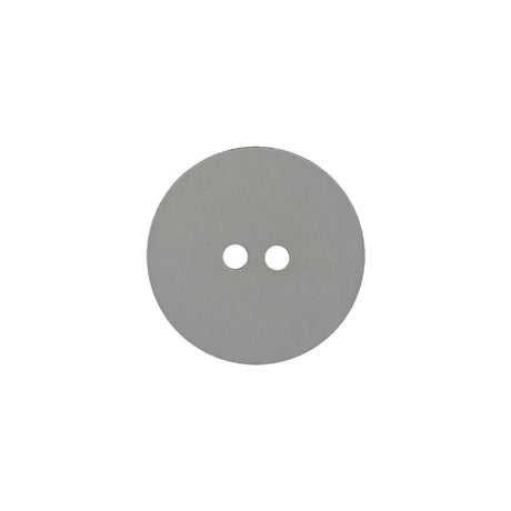 Silver Mirror Backed Two Hole Smooth Top Button - 28L/18mm