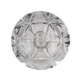 Italian Transparent Geometric Shank Back Dome Shaped Plastic Button - 44L/28mm