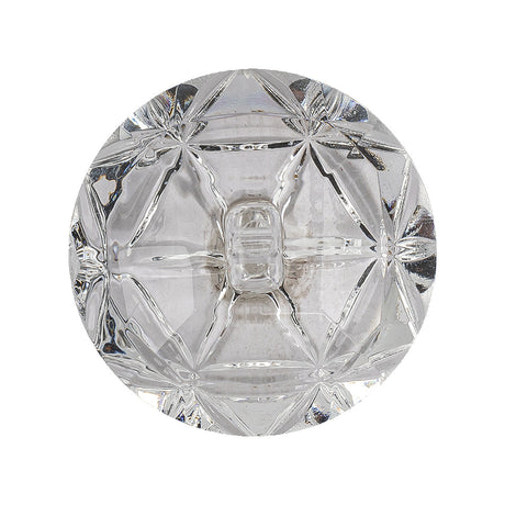 Italian Transparent Geometric Shank Back Dome Shaped Plastic Button - 44L/28mm
