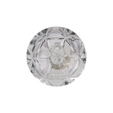 Italian Transparent Geometric Shank Back Dome Shaped Plastic Button - 36L/23mm