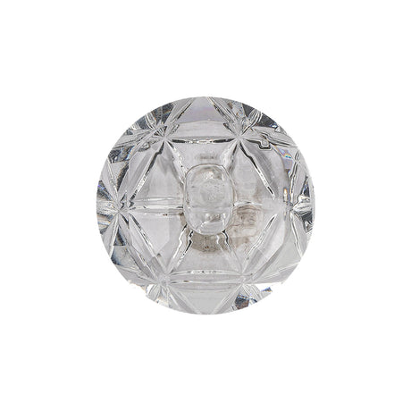 Italian Transparent Geometric Shank Back Dome Shaped Plastic Button - 36L/23mm
