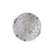 Italian Transparent Geometric Shank Back Dome Shaped Plastic Button - 36L/23mm