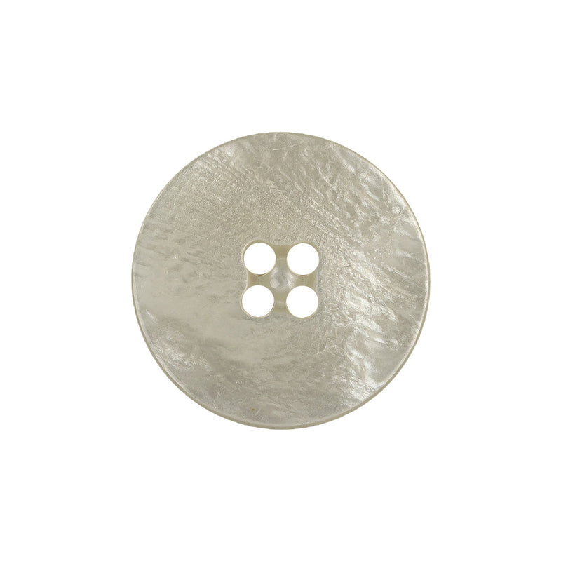 Ivory Iridescent Four Hole Smooth Top Plastic Button - 36L/23mm