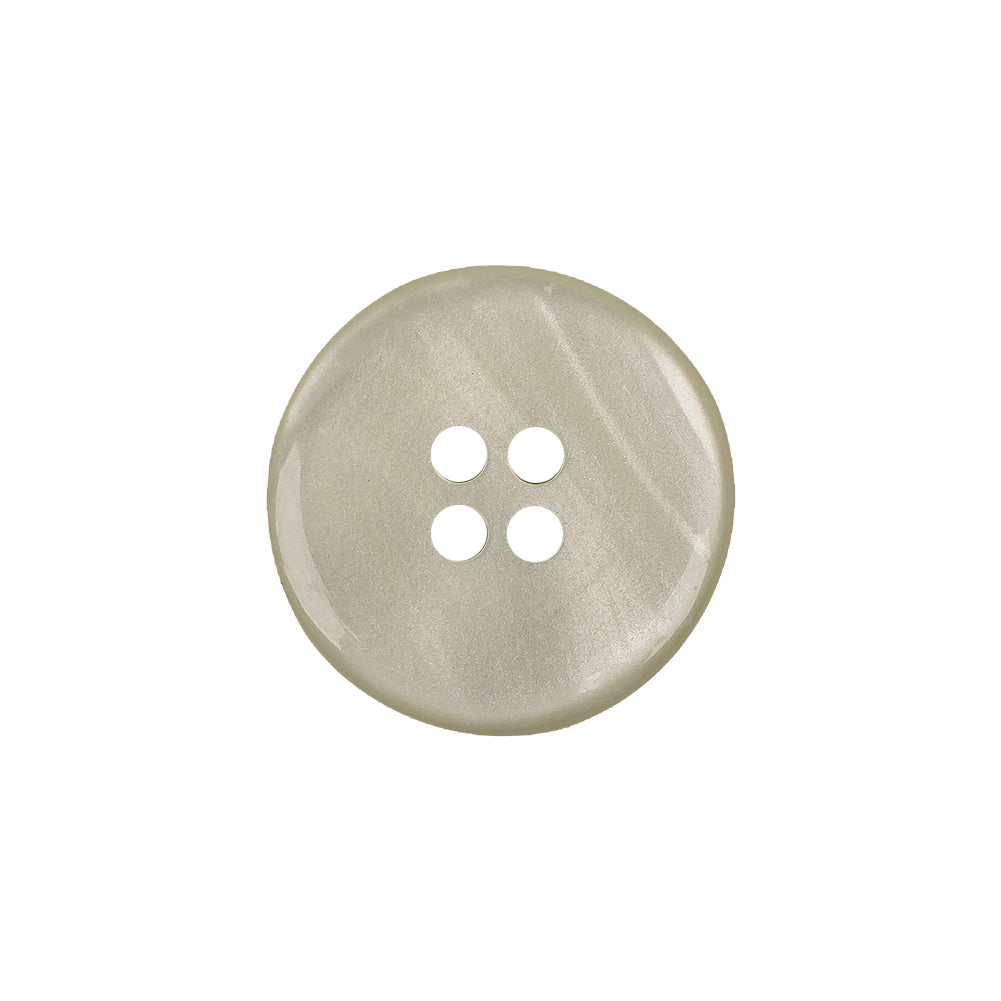 Ivory Iridescent Four Hole Smooth Top Plastic Button - 32L/20mm