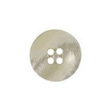 Ivory Iridescent Four Hole Smooth Top Plastic Button - 32L/20mm