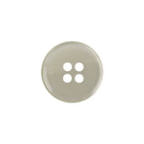 Ivory Iridescent Four Hole Smooth Top Plastic Button - 28L/18mm
