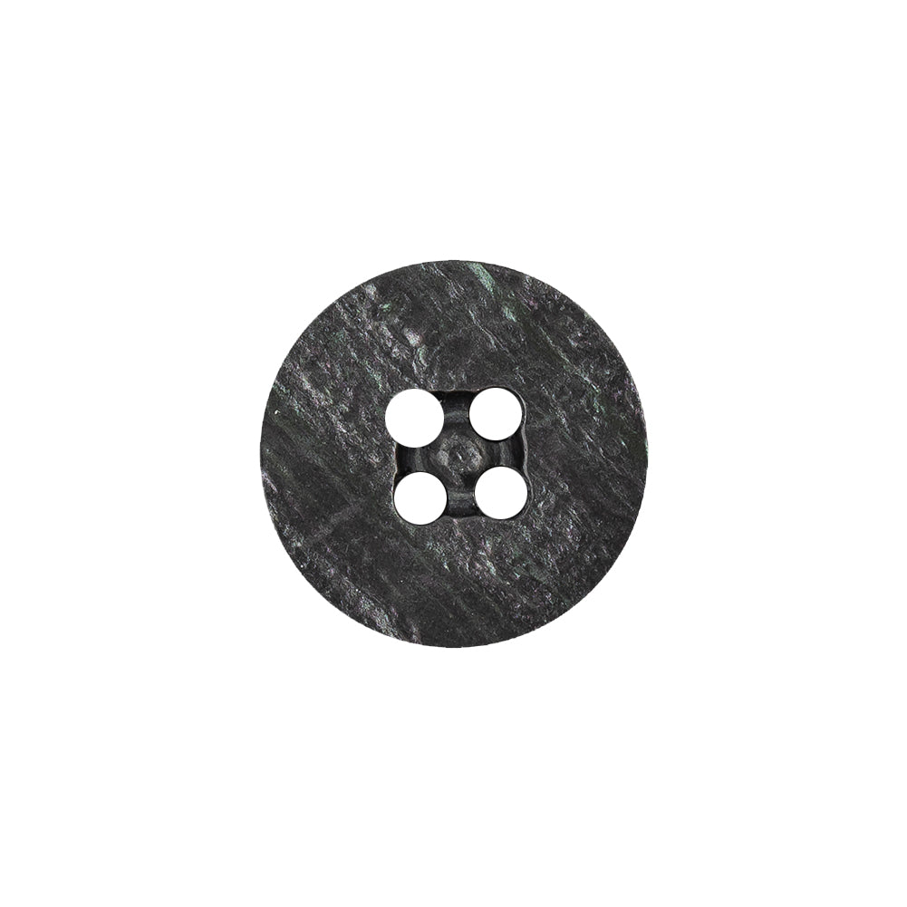 Smoke Iridescent Four Hole Smooth Top Plastic Button - 28L/18mm