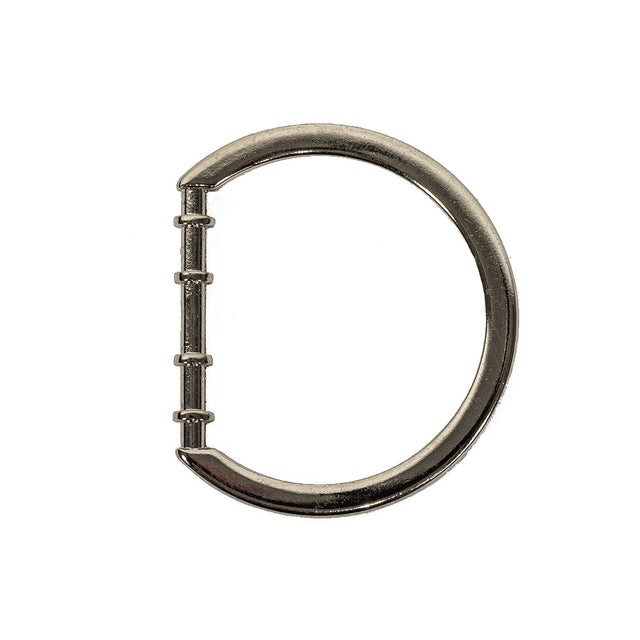 Nickel Cast Metal Rounded D-Ring - 25mm