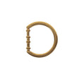 Matte Gold Cast Metal Rounded D-Ring - 20mm