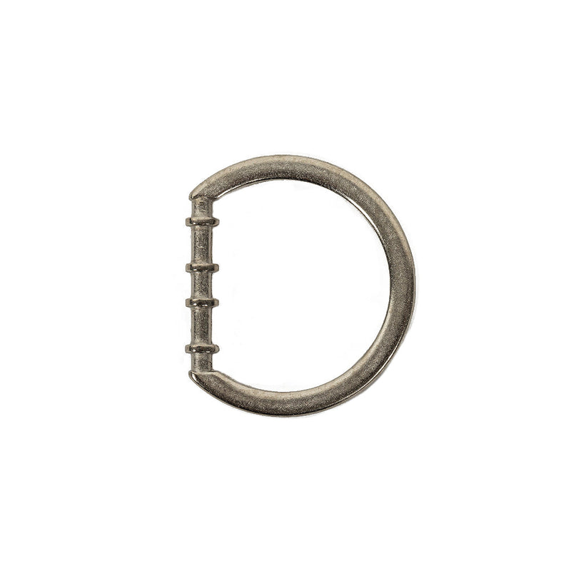 Matte Nickel Cast Metal Rounded D-Ring - 20mm